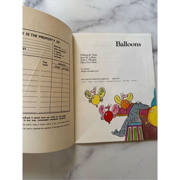 Balloons vintage 1983 paperback children’s textbook educational book vintage 80s - Picture 3 of 7